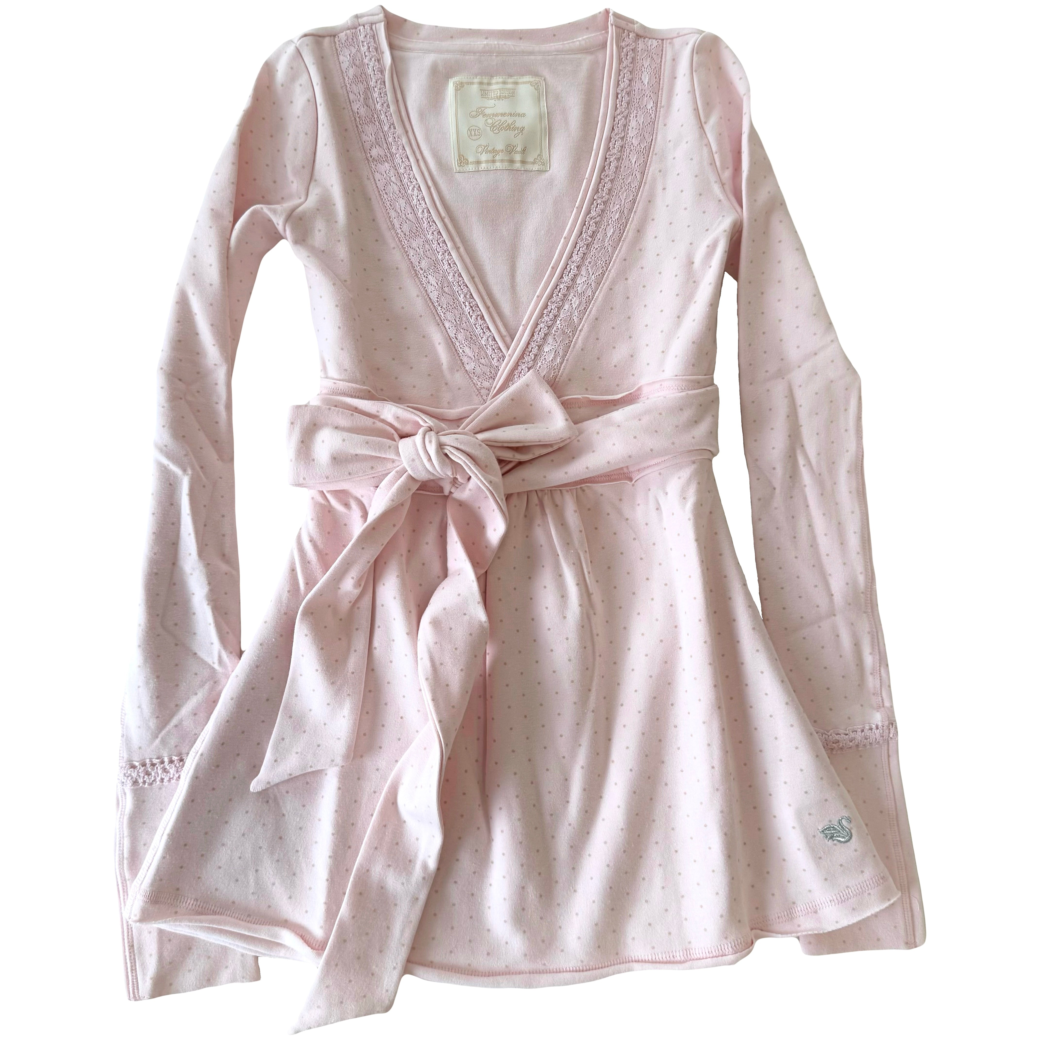 Polkadot Light Pink Badydoll Top - Archive Collection