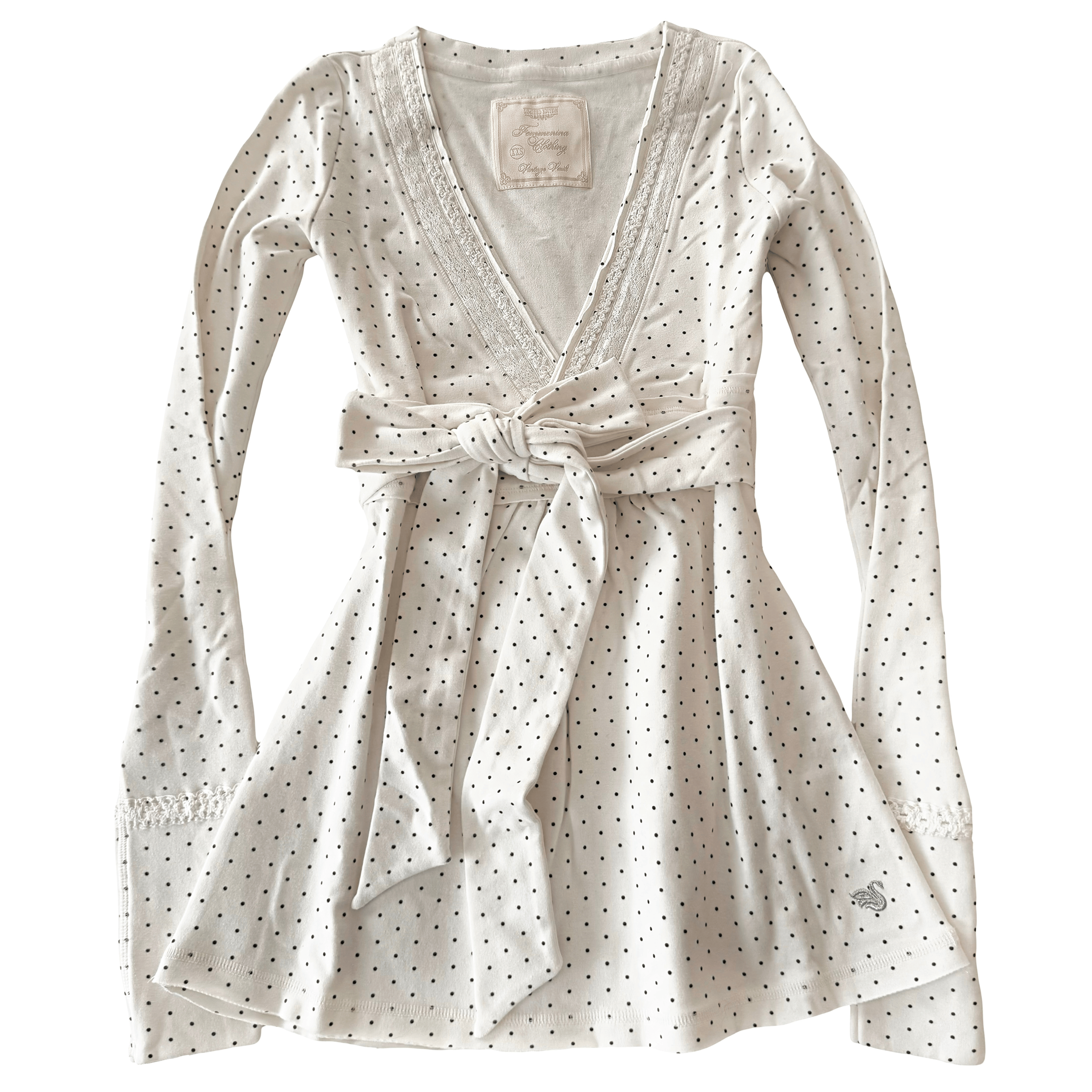 Polkadot Ivory Badydoll Top - Archive Collection