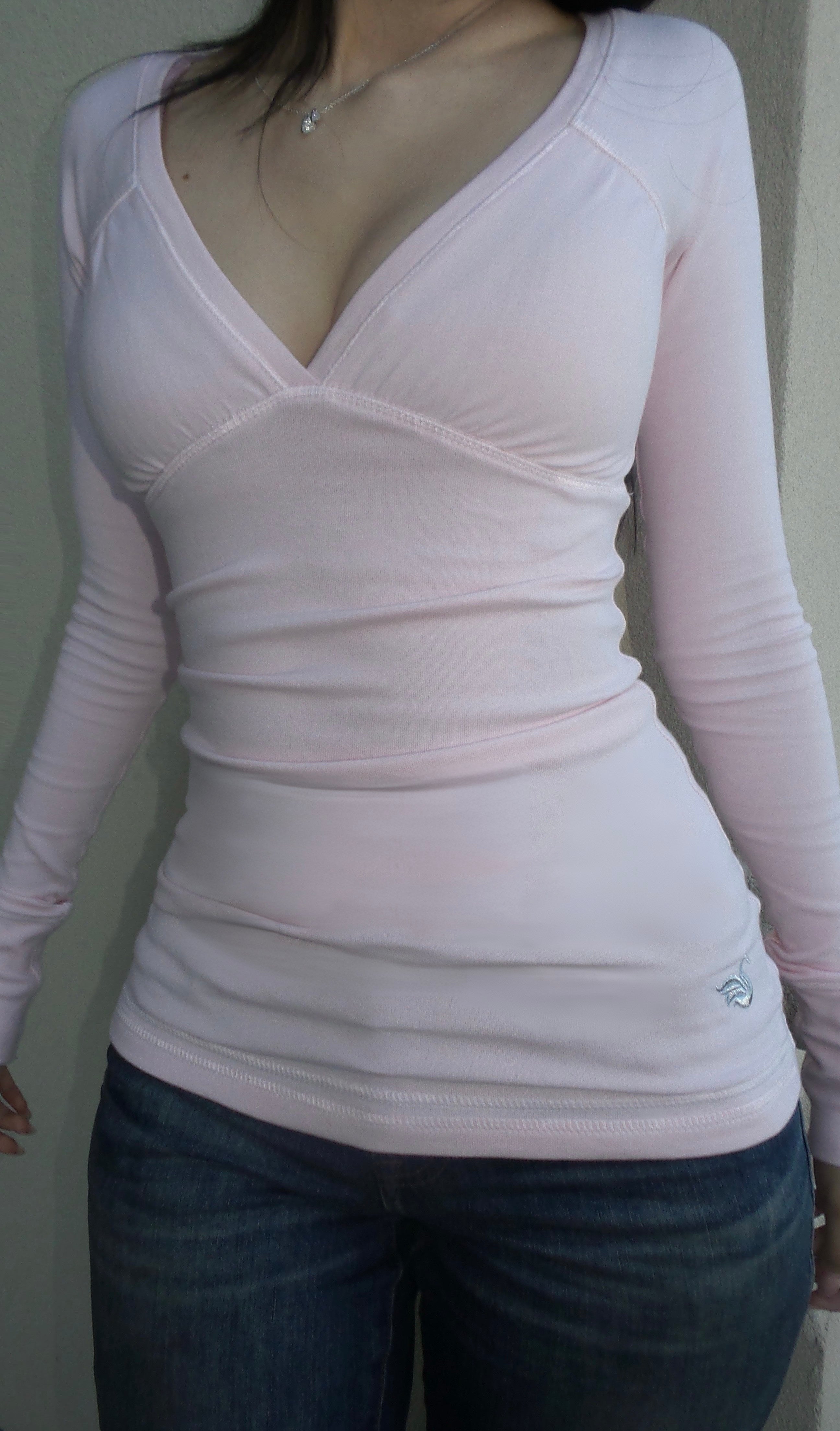 Light Pink 2000s Long Sleeve Top