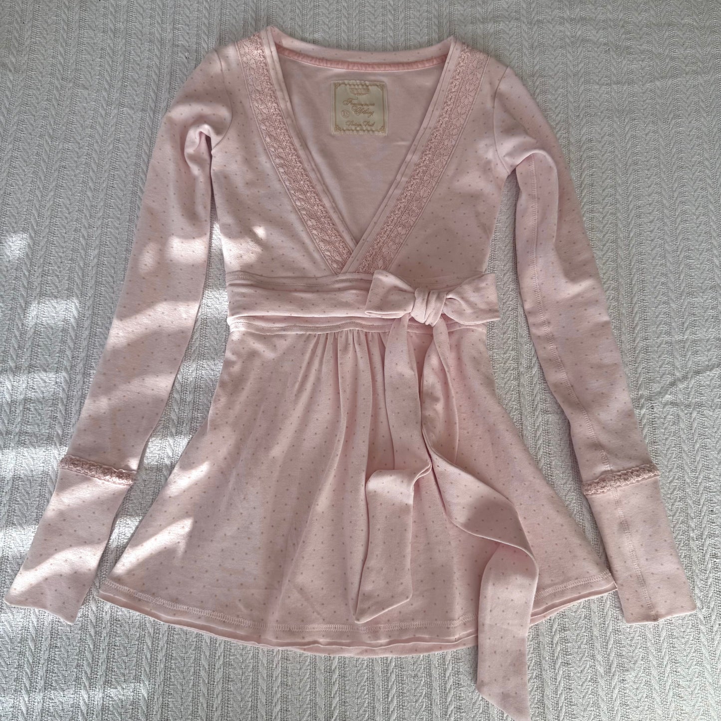 Polkadot Light Pink Badydoll Top - Archive Collection pre-order