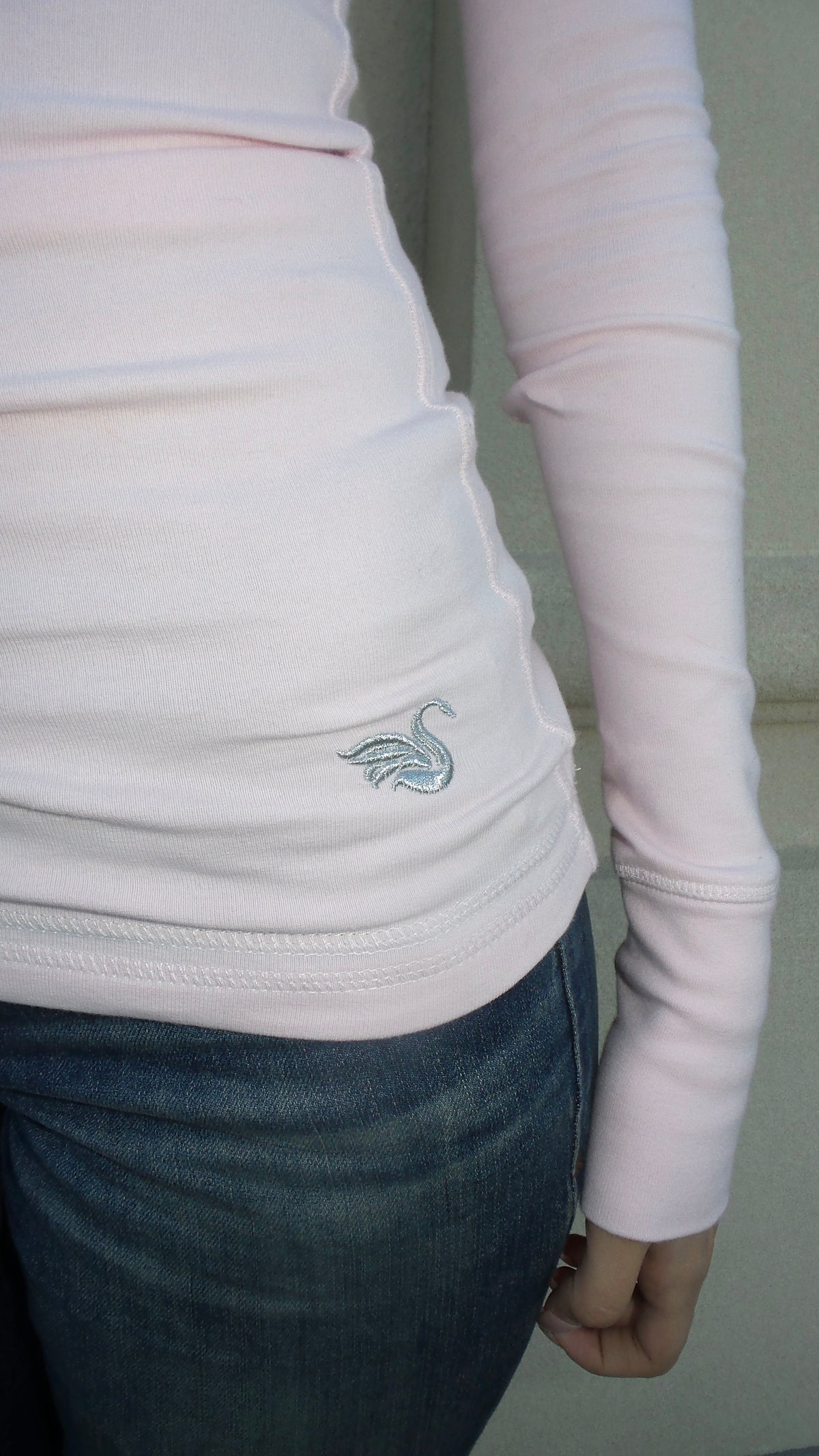 Light Pink 2000s Long Sleeve Top – Femmenina