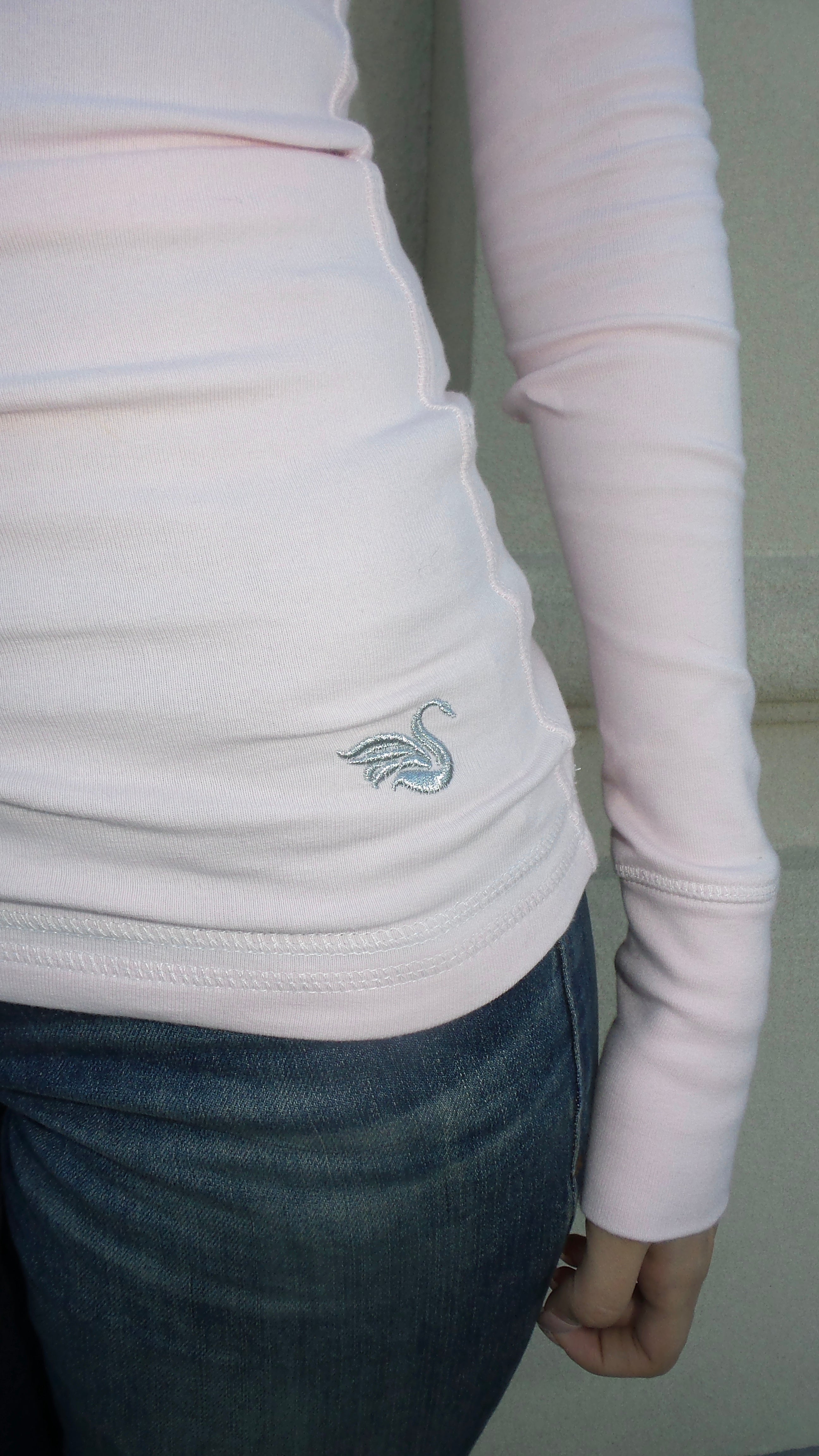 Light Pink 2000s Long Sleeve Top