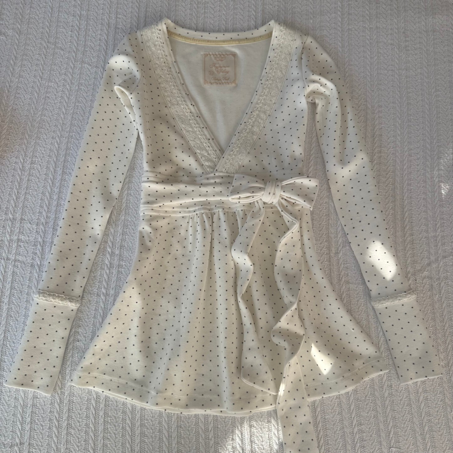 Polkadot Ivory Badydoll Top - Archive Collection pre-order