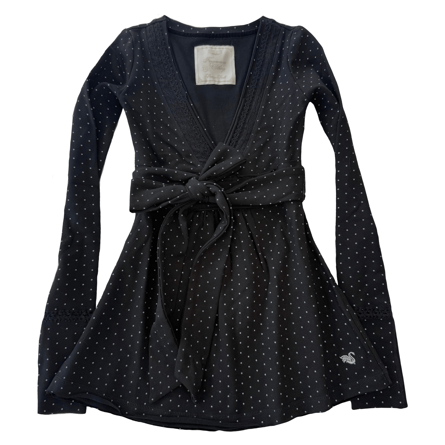 Polkadot Black Badydoll Top - Archive Collection