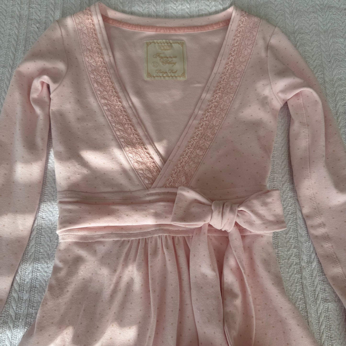 Polkadot Light Pink Badydoll Top - Archive Collection pre-order