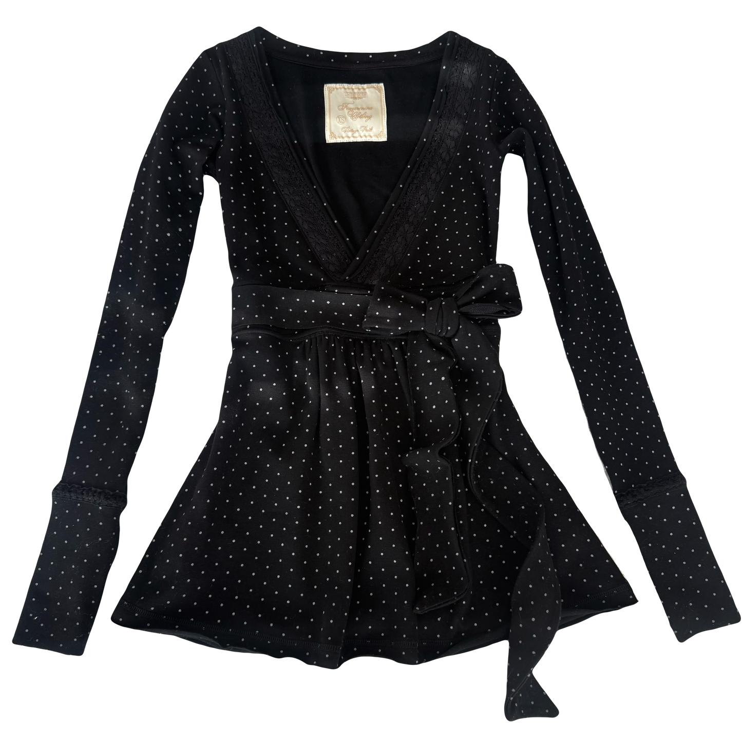 Polkadot Black Badydoll Top - Archive Collection pre-order