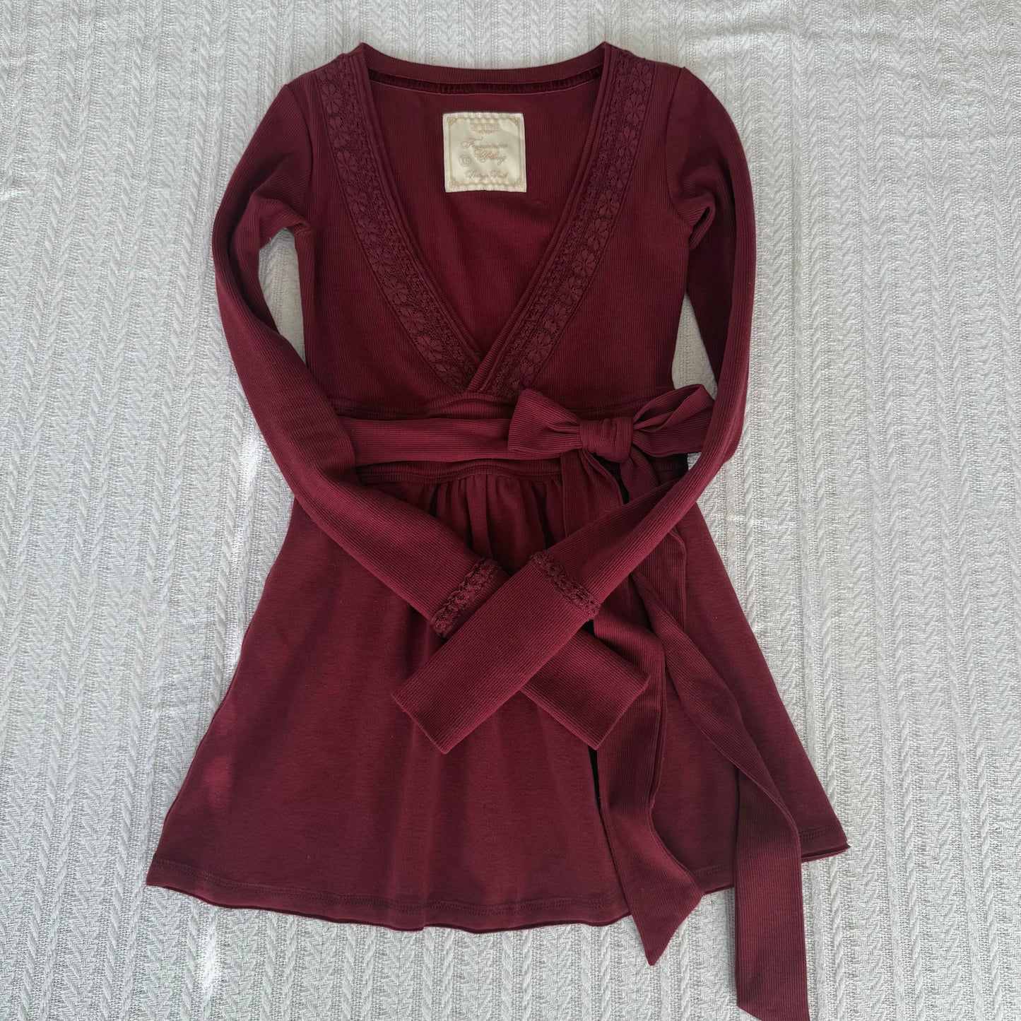 Plain Burgundy Badydoll Top - Archive Collection pre-order