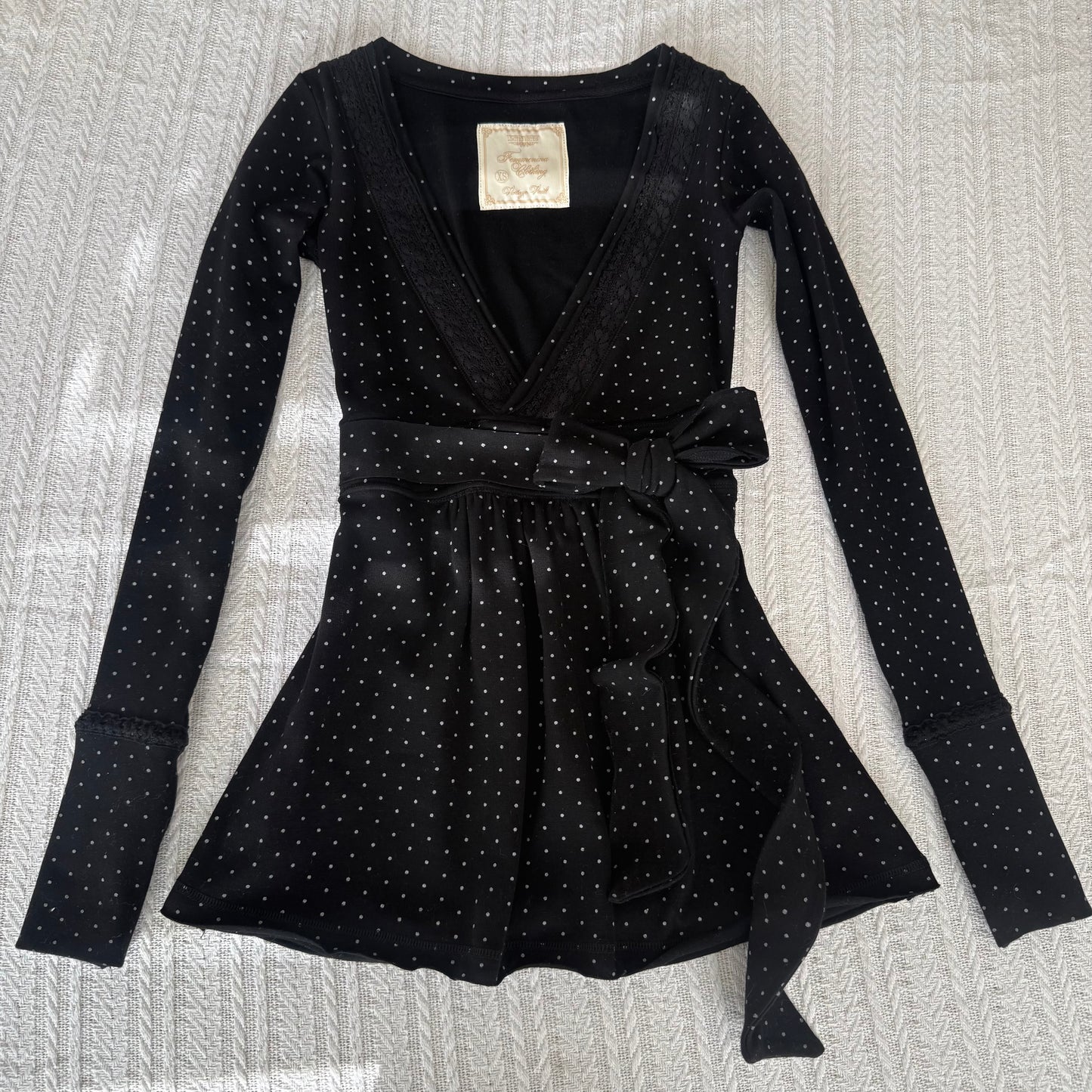 Polkadot Black Badydoll Top - Archive Collection pre-order