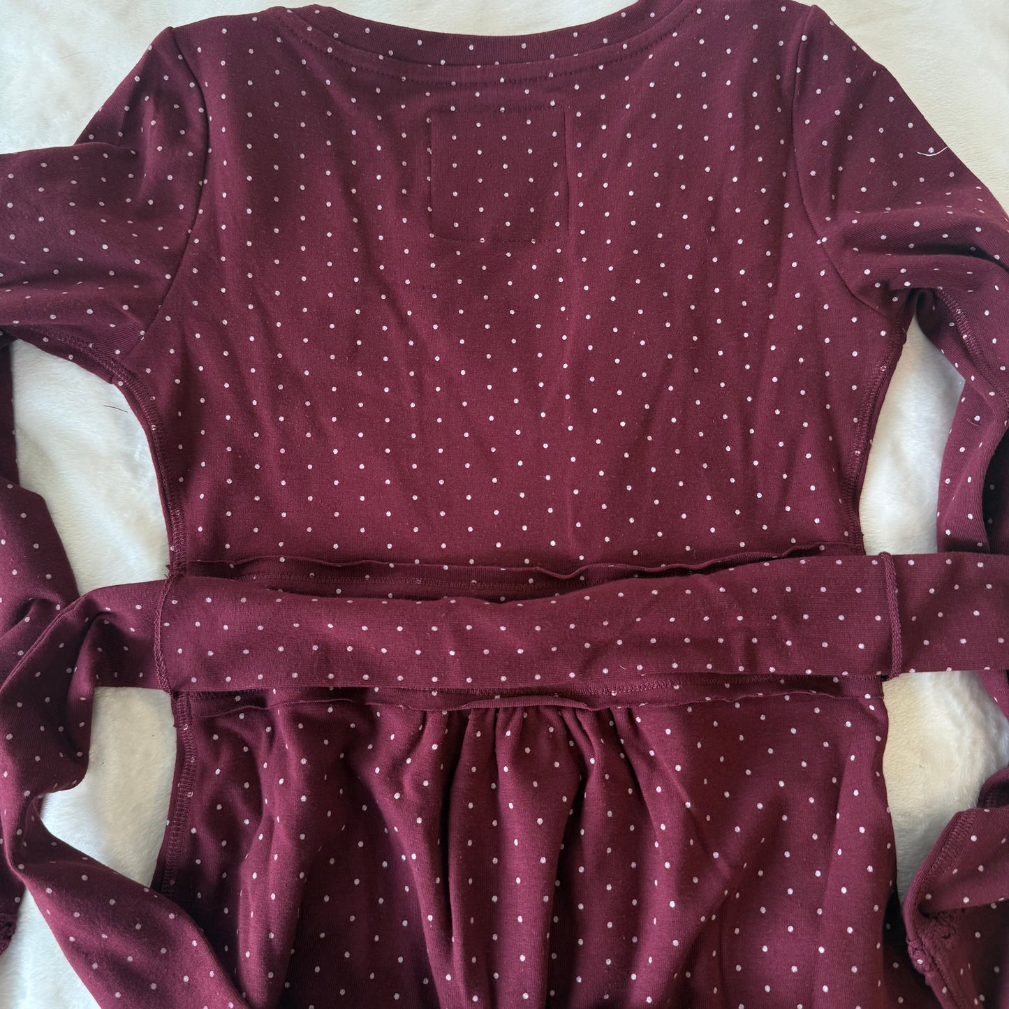 Polkadot Burgundy Badydoll Top - Archive Collection