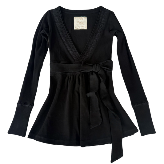 Plain Black Badydoll Top - Archive Collection pre-order