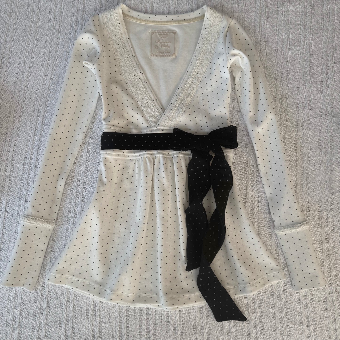 Polkadot Ivory Badydoll Top - Archive Collection pre-order