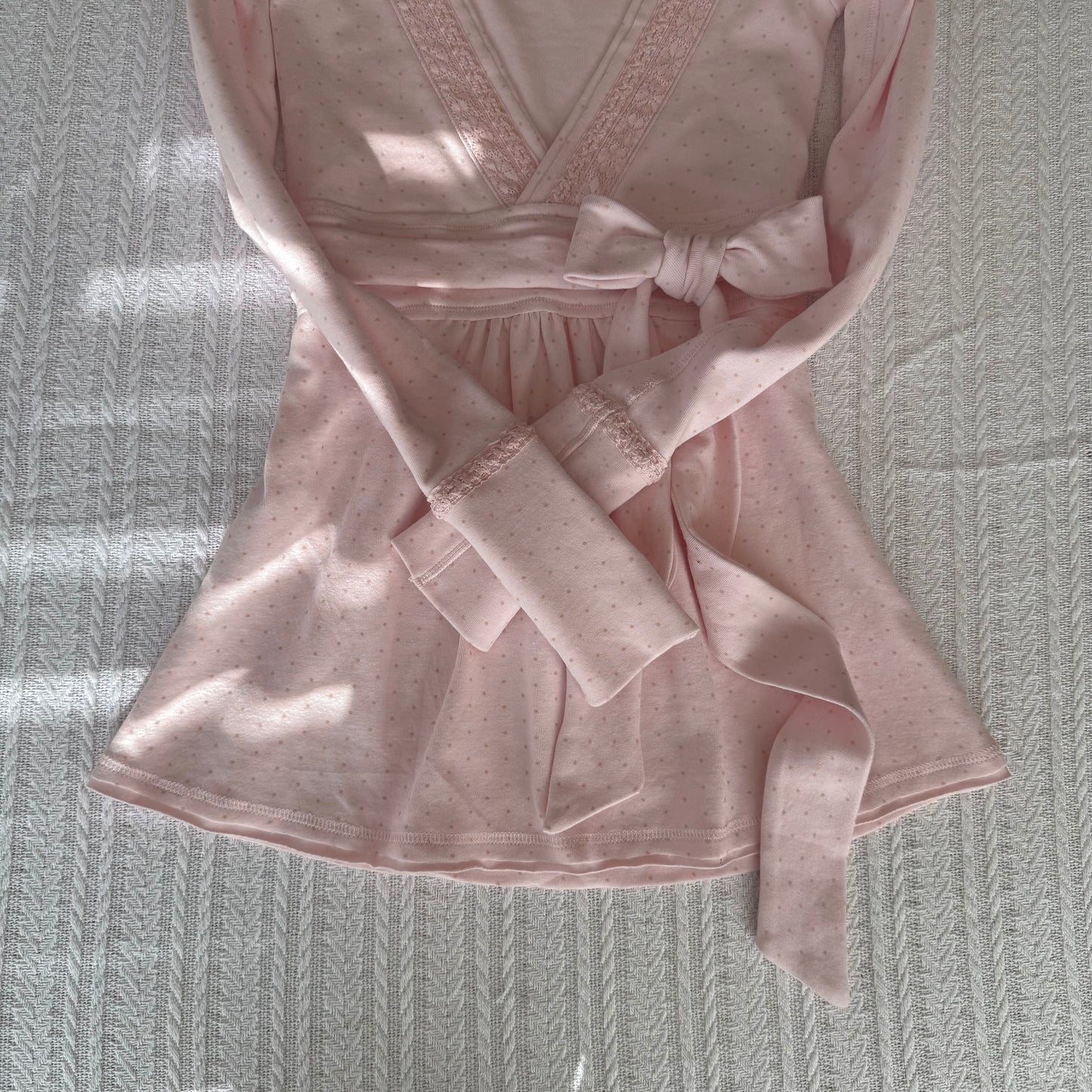 Polkadot Light Pink Badydoll Top - Archive Collection pre-order