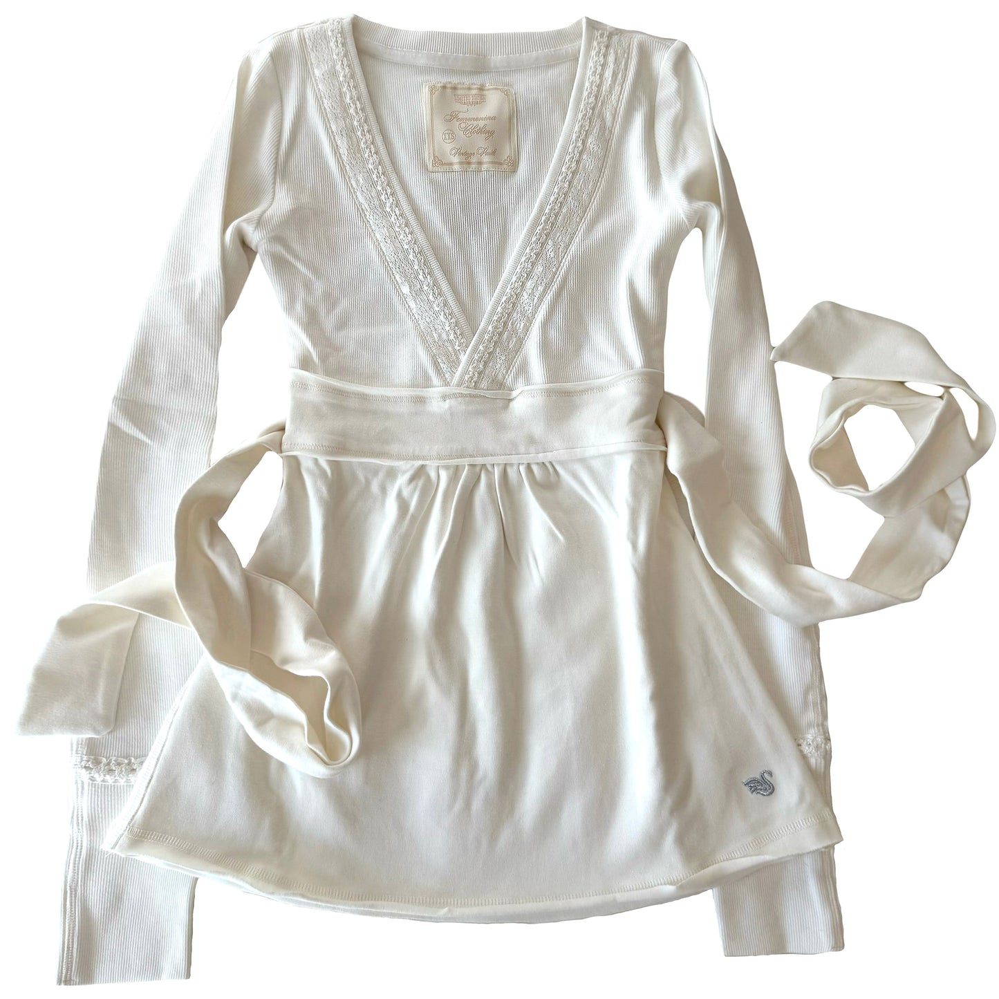 Plain Ivory Badydoll Top - Archive Collection