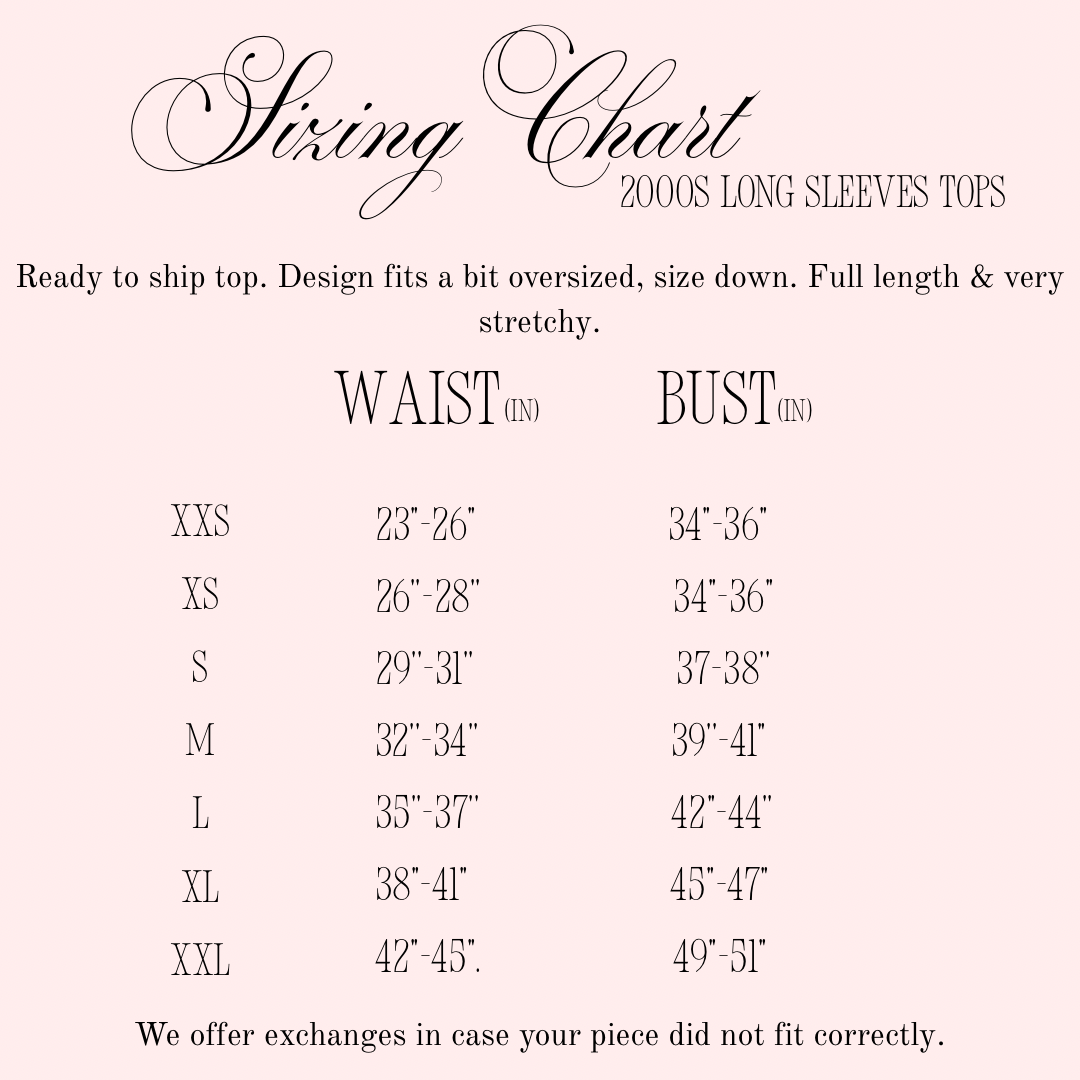 Navy 2000s Long Sleeve Top