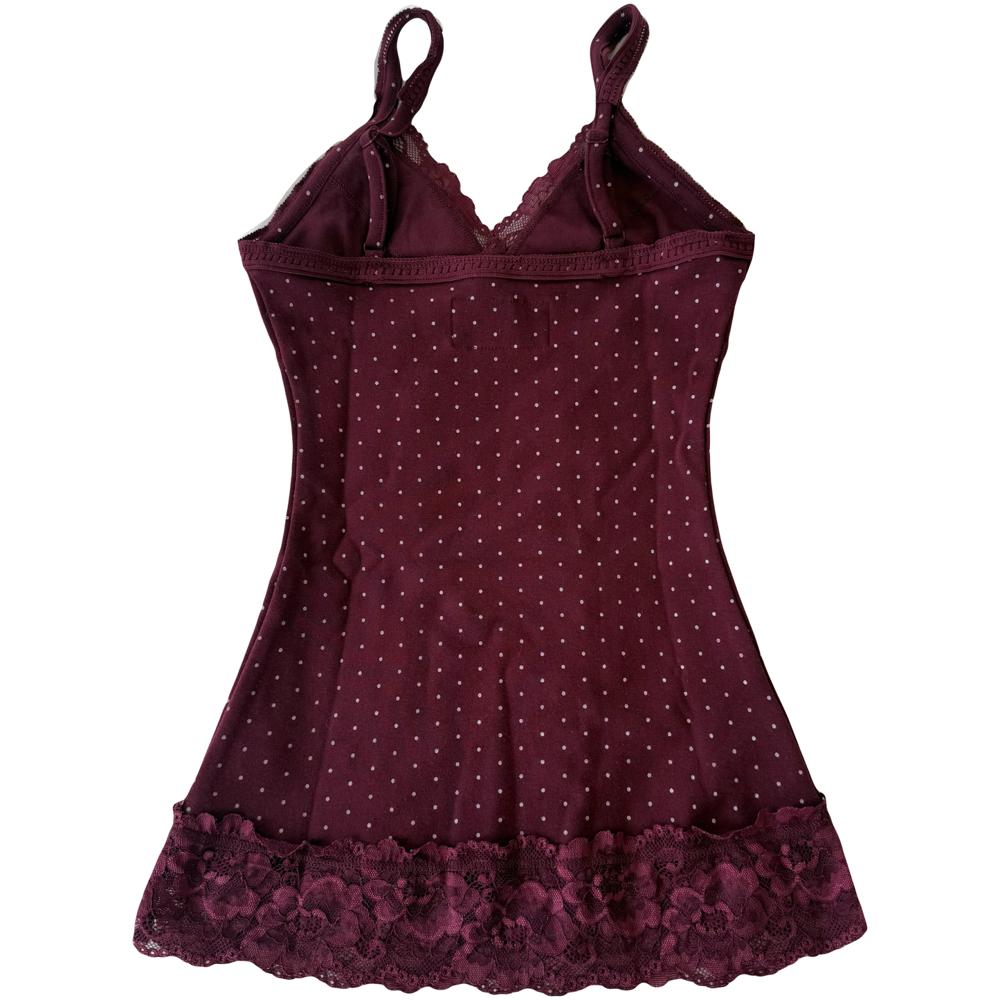 2000s Burgundy Lacey Cami Top