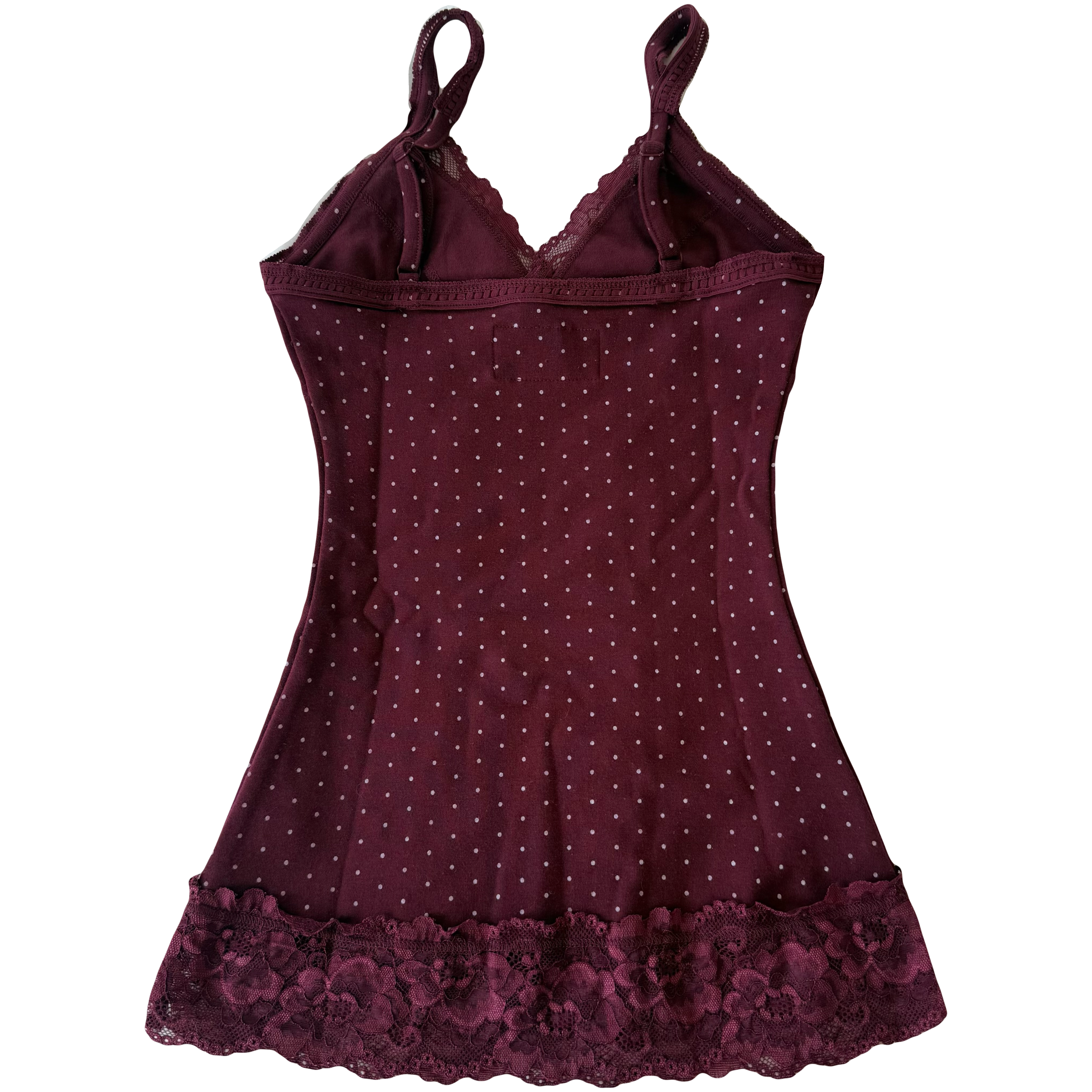 2000s Burgundy Lacey Cami Top